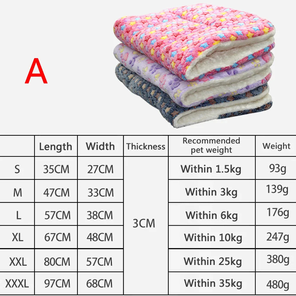 Cozy Flannel Pet Bed Mat