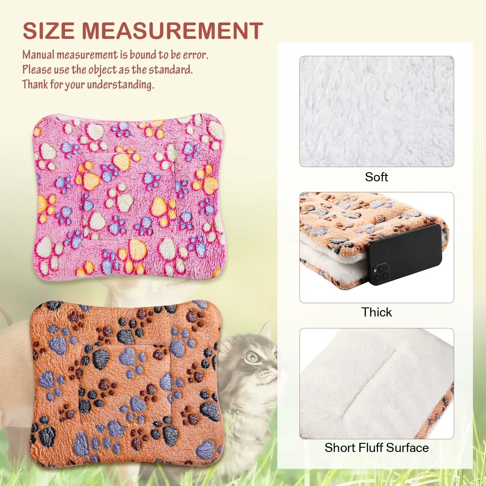 Cozy Flannel Pet Bed Mat